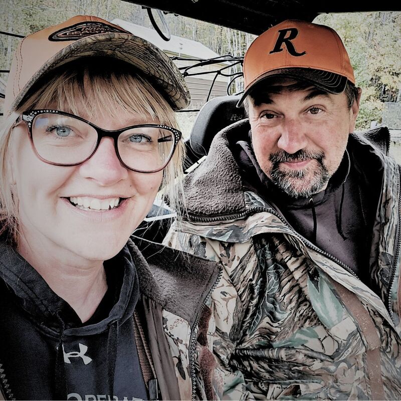 Jay and his wife Amy at the cabin