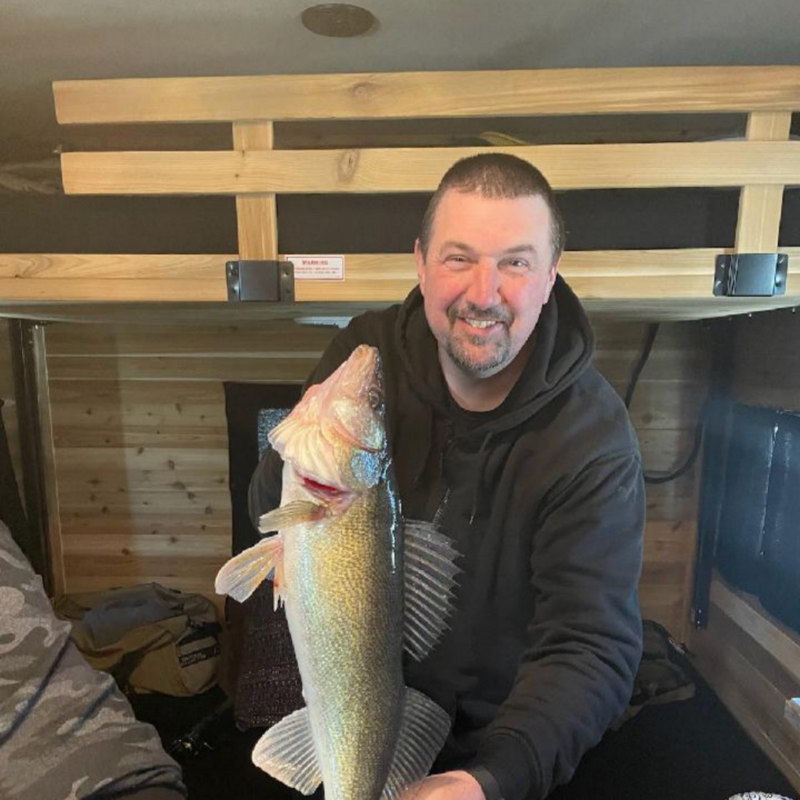 Successful ice fishing!